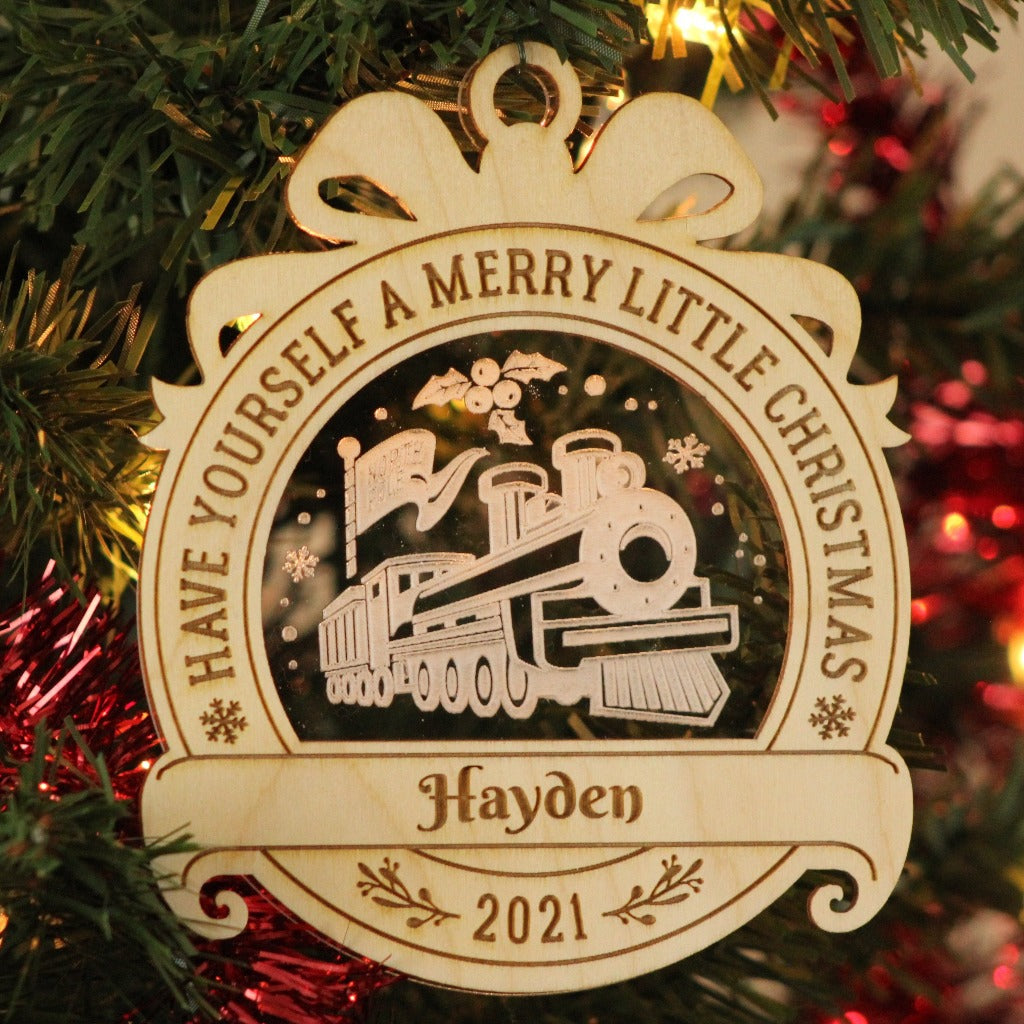 North pole train ornament