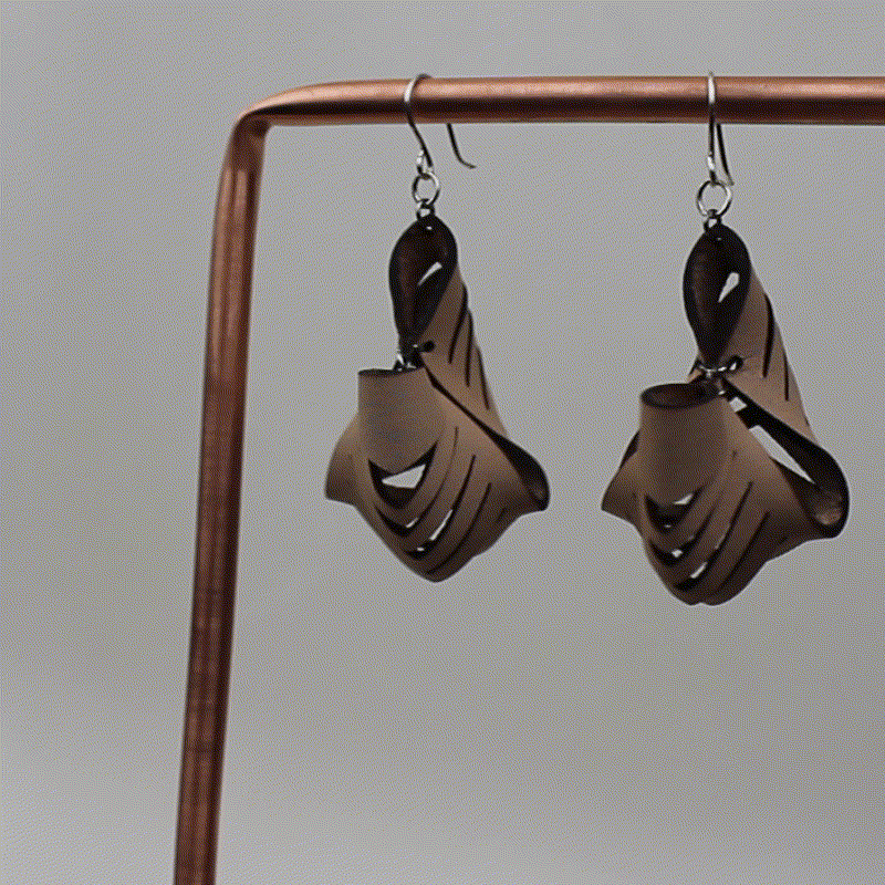 Marfa Genuine Leather Dangle Earrings