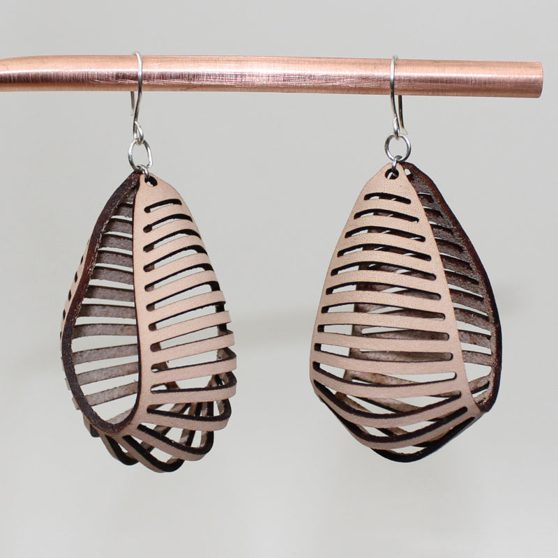Shiner Genuine Leather Dangle Earrings