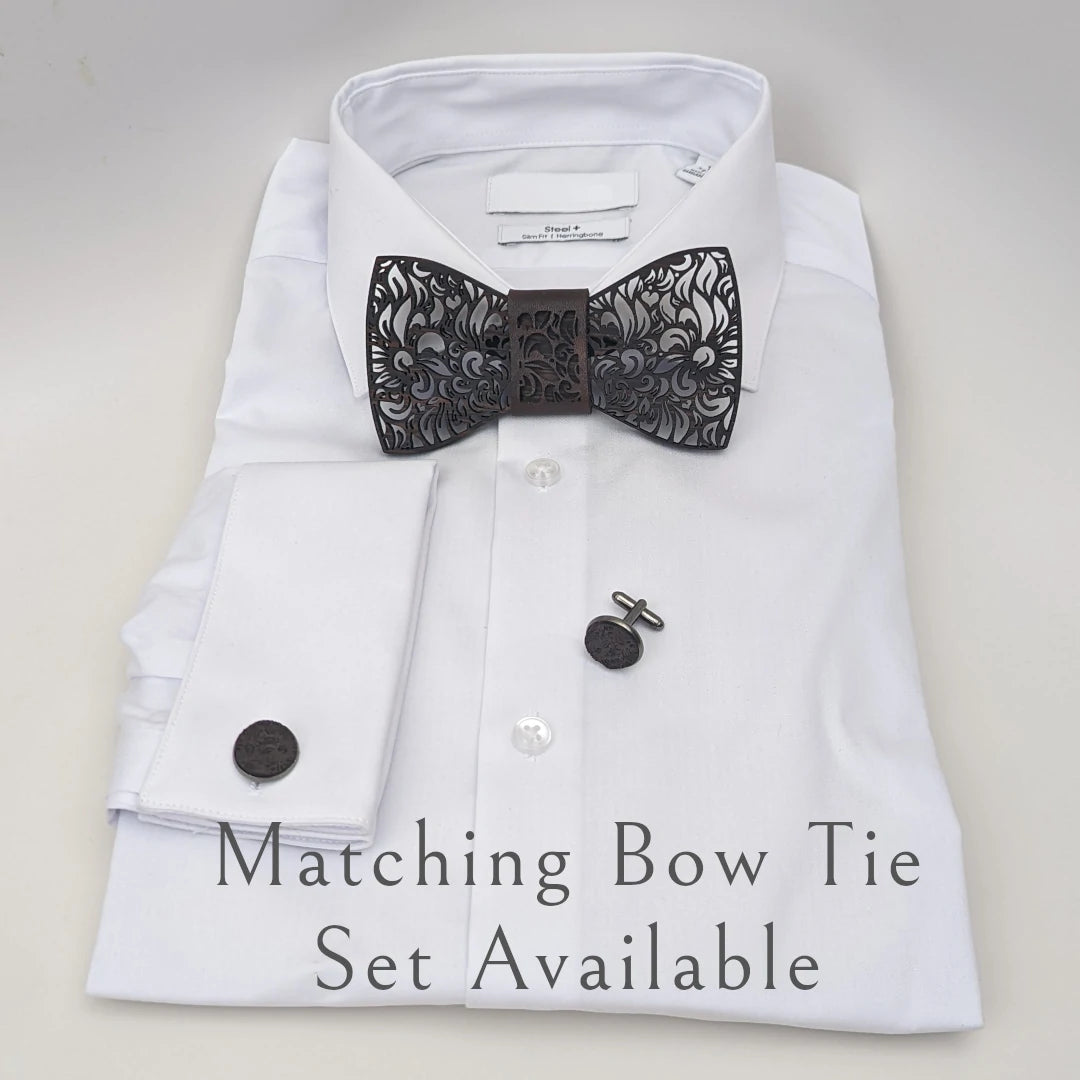 Wenge Floral Cufflinks