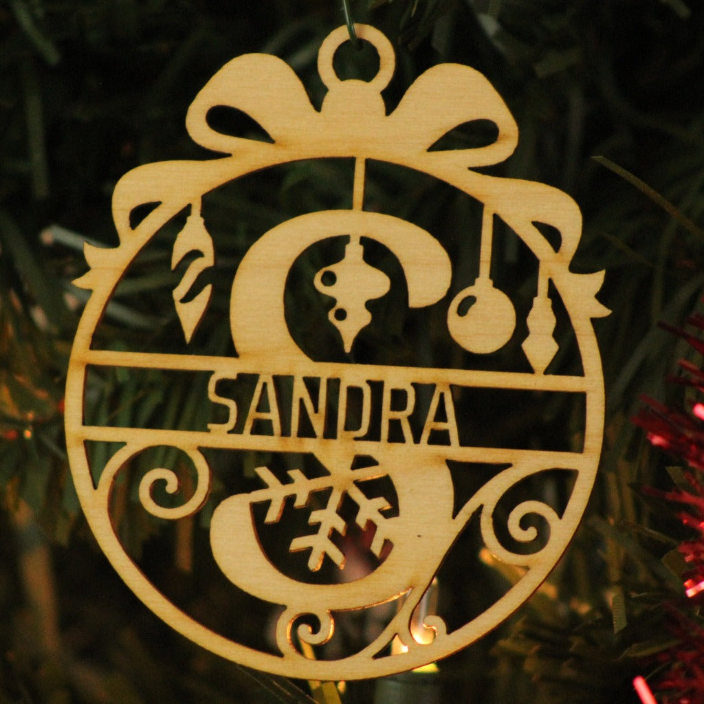 Sandra with capital S ornament